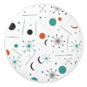 Modern Mid Century Retro Atomic Abstract Keramische Knop (Voorkant)