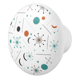 Modern Mid Century Retro Atomic Abstract Keramische Knop