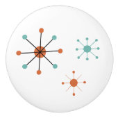 Modern Mid Century Retro Atomic Abstract Keramische Knop (Voorkant)