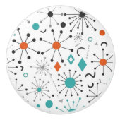 Modern Mid Century Retro Atomic Abstract Keramische Knop (Voorkant)