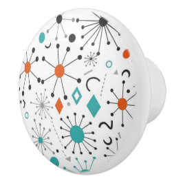 Modern Mid Century Retro Atomic Abstract Keramische Knop