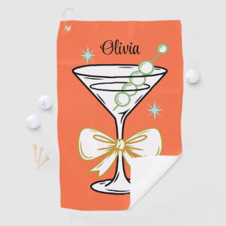 Modern Mid Century Trendy Chic Golfer Golfhanddoek