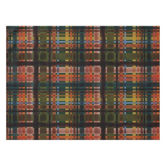 Modern Midcentury Madras Tafelkleed (Voorkant (Horizontaal))