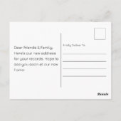 Modern midden eeuw hebben we de aankondiging verpl briefkaart (Achterkant)