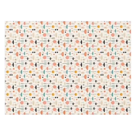 Modern midden eeuw tafelkleed (Voorkant (Horizontaal))