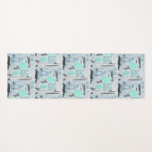 Modern Midden-eeuws bloemrijk Abstract meerlandsch Yogamat (Voorkant (horizontaal))