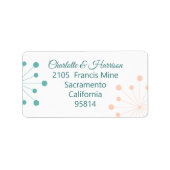 Modern midden-eeuwse atoomuitbarstingslabel etiket (Voorkant)