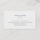 Modern Midnight Blue Colorblock Visitekaartje (Achterkant)