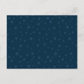 Modern Midnight Blue & Gold Stars Baby shower Uitnodiging Briefkaart (Achterkant)