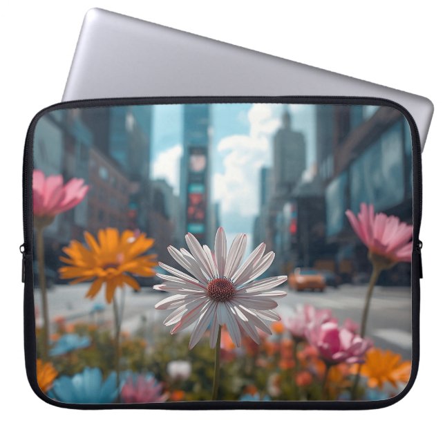 Modern Midtown Median 15' Laptop Sleeve (Voorkant)
