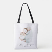 Modern Midwifes Doula Birth Nurse Cute Waterverf Tote Bag (Achterkant)