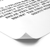 Modern mijn water brak Baby Baby shower Spel teken Poster (Hoek)