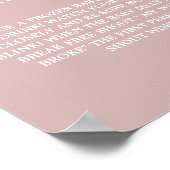 Modern mijn water brak Baby Baby shower Spel teken Poster (Hoek)