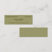 Modern Militair Groen Mini Visitekaartje (Voorkant / Achterkant)