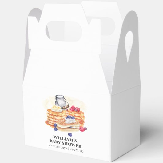 Modern Milk Berry Pannenkoek Brunch Baby shower Bedankdoosjes (Open)