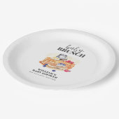 Modern Milk Berry Pannenkoek Brunch Baby shower Papieren Bordje (Gekanteld)