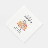 Modern Milk Berry Pannenkoek Brunch Baby shower Servet (Hoek)