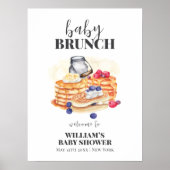 Modern Milk Pancake Brunch Baby shower Welkom Poster (Voorkant)