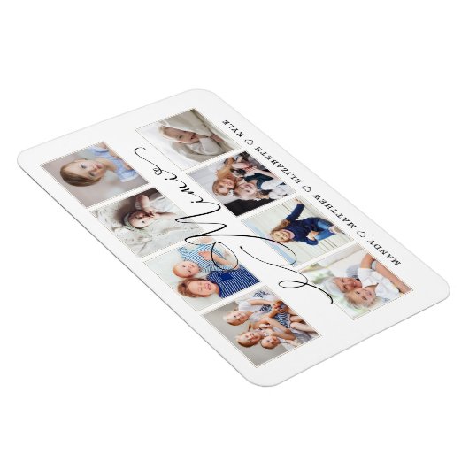 Modern Mimi Script | Foto-collage voor kleinkinder Magneet (Rechterzijde)