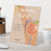 Modern Mimosa Bar Aperol Spritz Vrijgezellenfeest Reclamebord Met Voetstuk (Insitu)