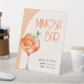 Modern Mimosa Bar Aperol Spritz Vrijgezellenfeest Reclamebord Met Voetstuk (Insitu)