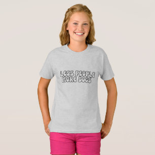 Modern Minder Mensen Meer HOND Groovy Tekst Script T-shirt