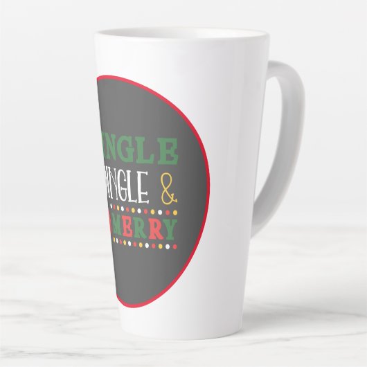 Modern Mingle & Jingle Holiday Latte Mok (Rechterhoek)