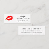 Modern Mini Makeup, artiest rode lippen Visitekaartje (Voorkant / Achterkant)