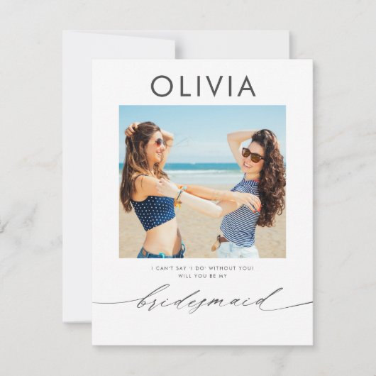 Modern minima zijn mijn foto van Bridesmaid (Voorkant)