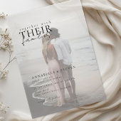 Modern, minimaal, 1 foto, bruiloft acryl uitnodigingen