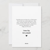 Modern Minimaal 1 foto Kerst Elegant Script Feestdagenkaart (Achterkant)