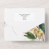 Modern minimaal 1 foto-kerstelegant script Al All In One Uitnodiging (Achterkant)