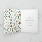 Modern minimaal 1 foto-kerstelegant script feestdagen kaart (Binnen)