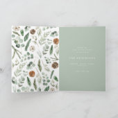 Modern minimaal 1 foto-kerstelegant script Ho Feestdagen Kaart (Binnen)