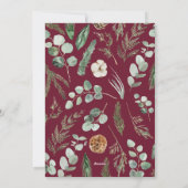 Modern minimaal 1 foto-kerstelegant script Ho Feestdagenkaart (Achterkant)