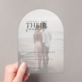 Modern, Minimaal, 1 Foto, Trouwen Acryl Uitnodigingen (Insitu (Draagbaar))