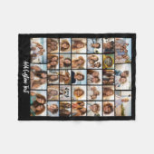 Modern Minimaal 31 Foto Collage met Script Tekst Fleece Deken (Voorkant (Horizontaal))