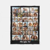 Modern Minimaal 31 Foto Collage met Script Tekst Fleece Deken (Voorkant)
