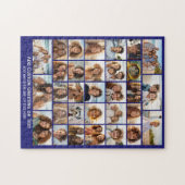 Modern Minimaal 31 Foto Collage met Script Tekst Legpuzzel (Horizontaal)