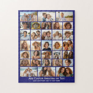 Modern Minimaal 31 Foto Collage met Script Tekst Legpuzzel