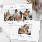 Modern Minimaal 4 Foto Save the Date