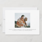 Modern Minimaal 4 Foto Save the Date (Achterkant)