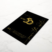 Modern Minimaal | 50e Gala Save the Date Folie Uitnodiging (Gedraaid)