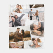 Modern minimaal 8 foto elegant fleece deken (Voorkant)