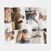 Modern minimaal 8 foto elegant fleece deken (Voorkant (Horizontaal))