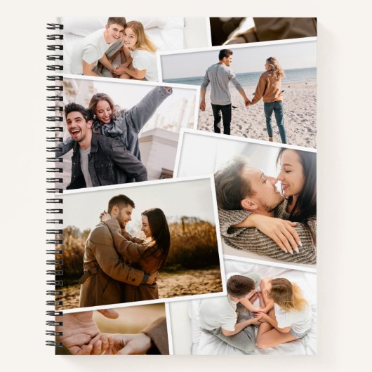 Modern minimaal 8 foto elegant notitieboek (Voorkant)