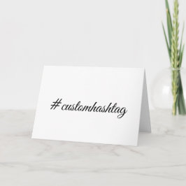 Modern Minimaal Aangepast Hashtag Ontwerp Kaart