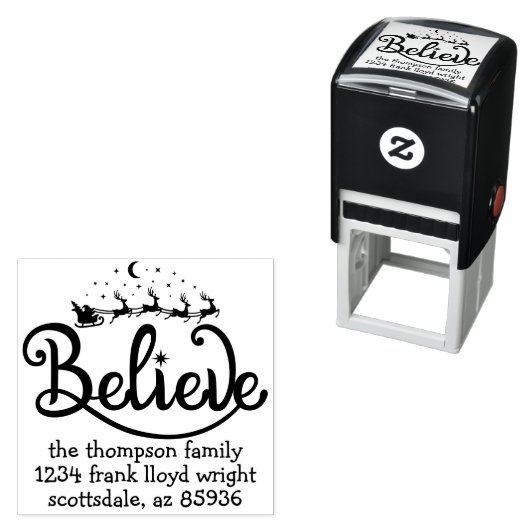 Modern minimaal aangepast kerst retour adres  zelfinktende stempel (In situ)