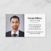 Modern minimaal aangepast logo wit visitekaartje (Voorkant)