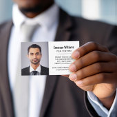 Modern minimaal aangepast logo wit visitekaartje